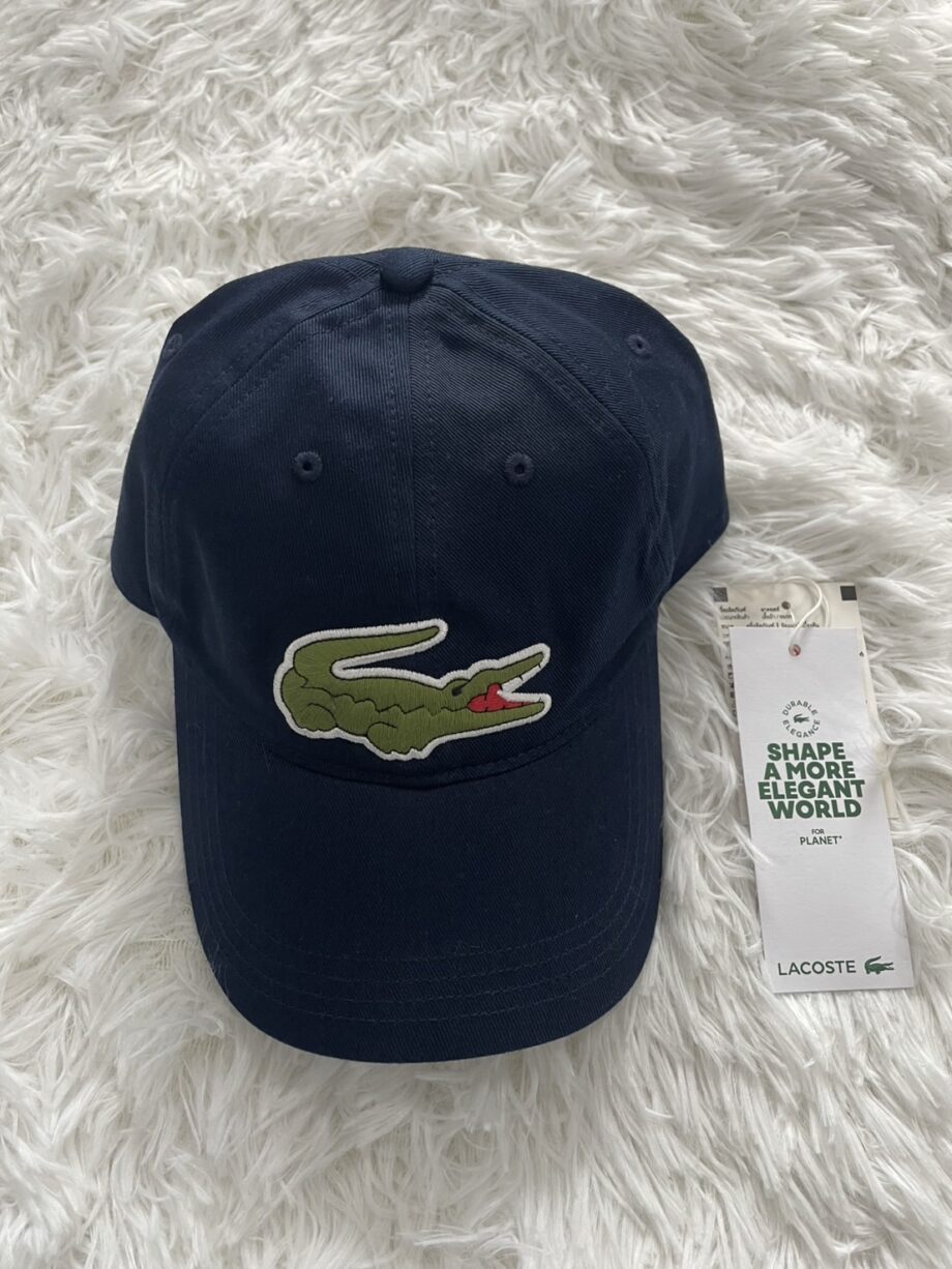 [สินค้ามือสอง] LACOSTE หมวกแก็ป ราคาขาย 300 บาท Code: RK9871 10 166 รุ่น: Unisex Lacoste Adjustable Organic Cotton Twill Cap