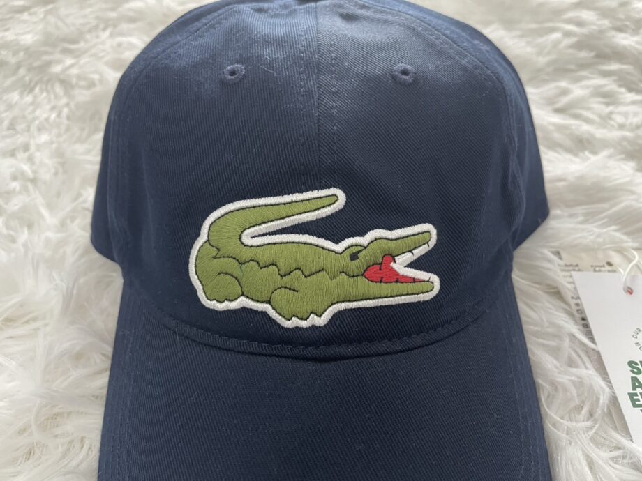 [สินค้ามือสอง] LACOSTE หมวกแก็ป ราคาขาย 300 บาท Code: RK9871 10 166 รุ่น: Unisex Lacoste Adjustable Organic Cotton Twill Cap